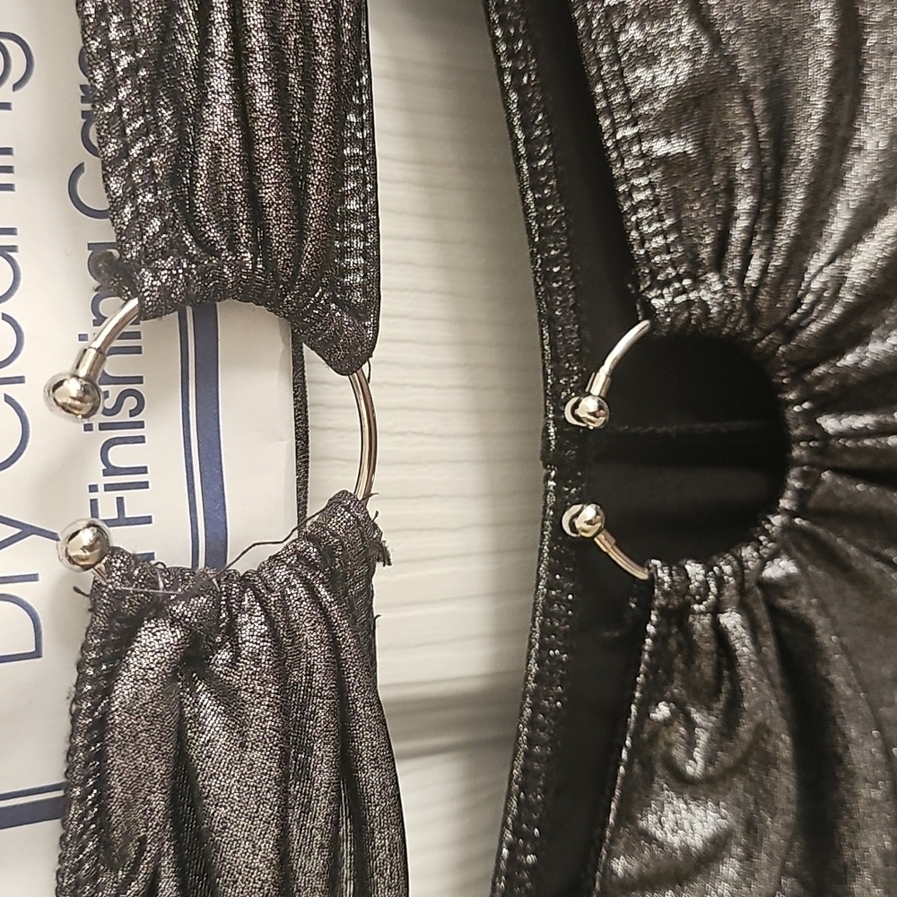 FASHION NOVA novaMetallic Silver Halter Jumpsuit - Picture 6 of 10